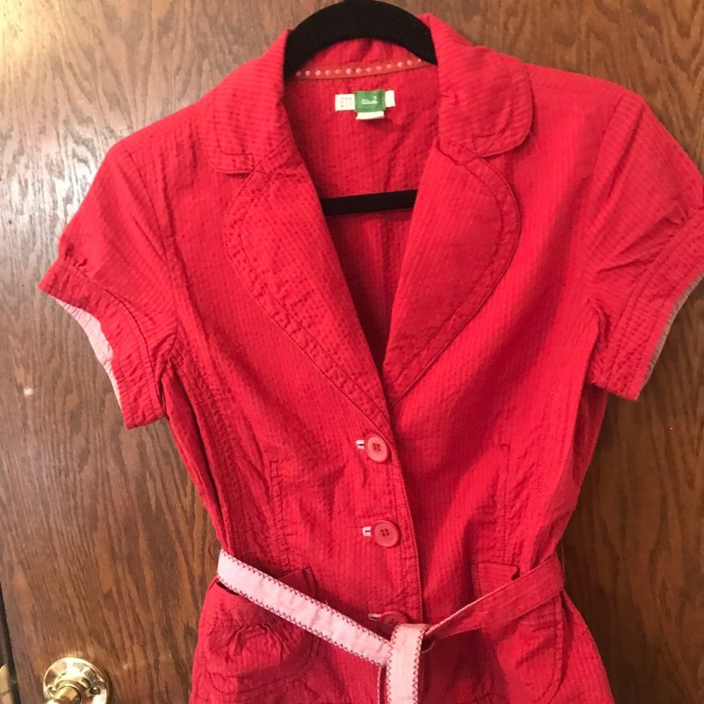 ANTHROPOLOGIE RED ETT TWA “SALLY JACKET”